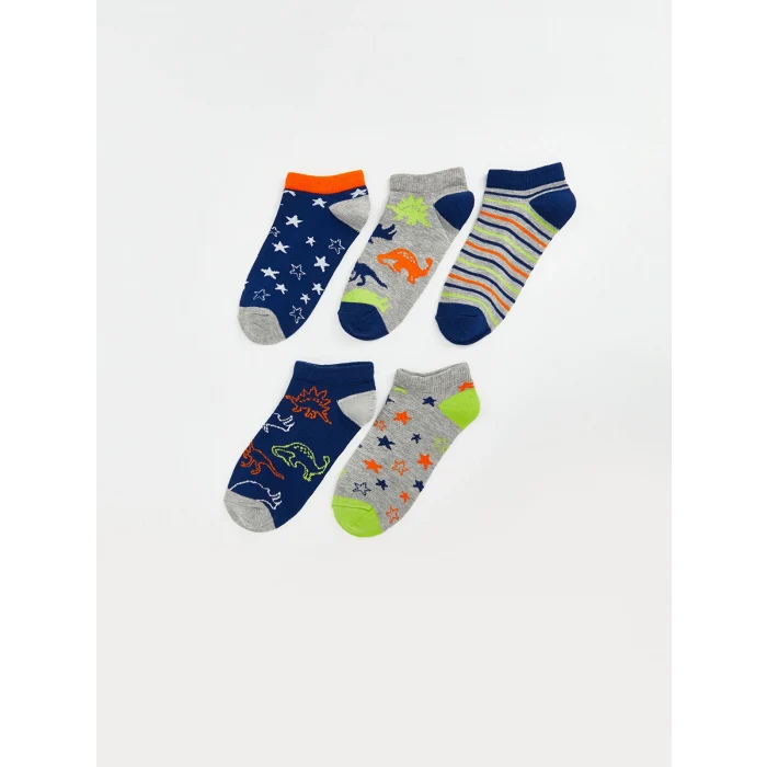 LCW Kids Karışık Desenli Erkek Çocuk Patik Çorap 5li