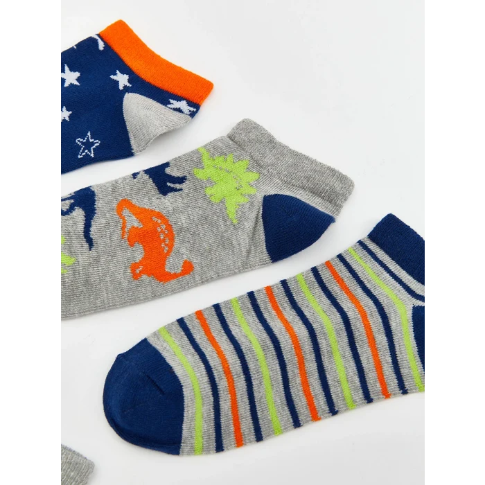 LCW Kids Karışık Desenli Erkek Çocuk Patik Çorap 5li