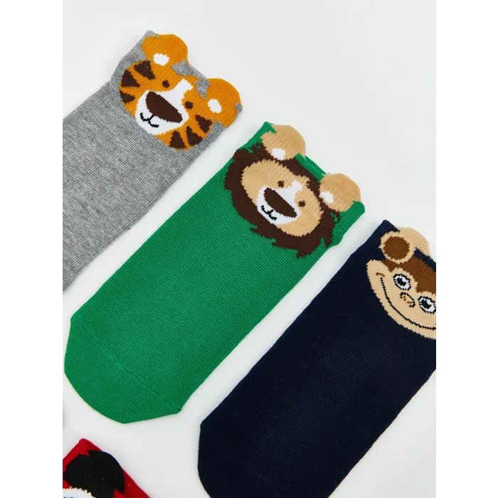 LCW Kids Karışık Desenli Erkek Çocuk Patik Çorap 5li