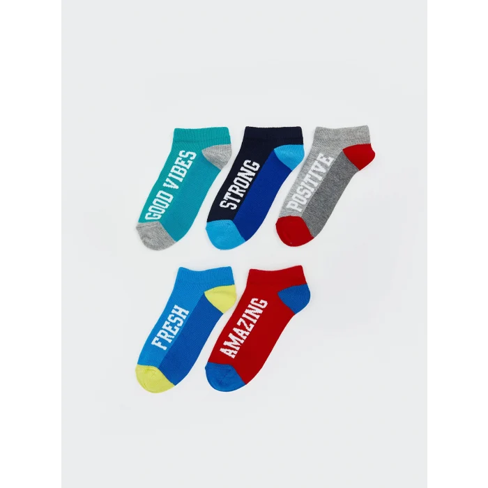 LCW Kids Karışık Desenli Erkek Çocuk Patik Çorap 5li