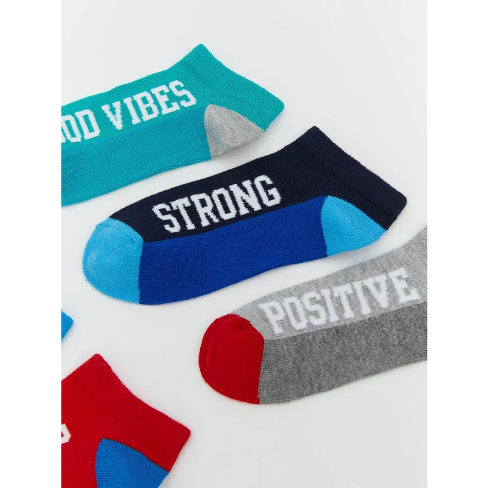 LCW Kids Karışık Desenli Erkek Çocuk Patik Çorap 5li