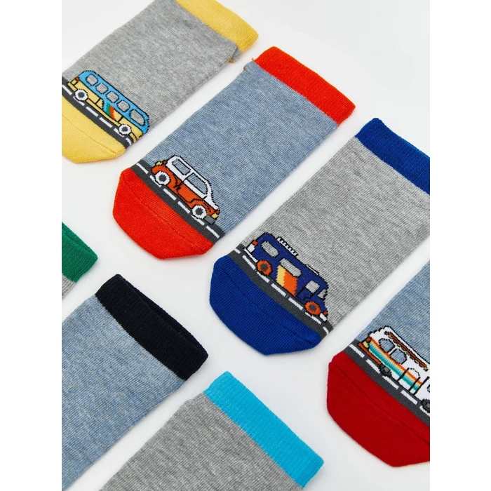 LCW Kids Karışık Desenli Erkek Çocuk Patik Çorap 7li