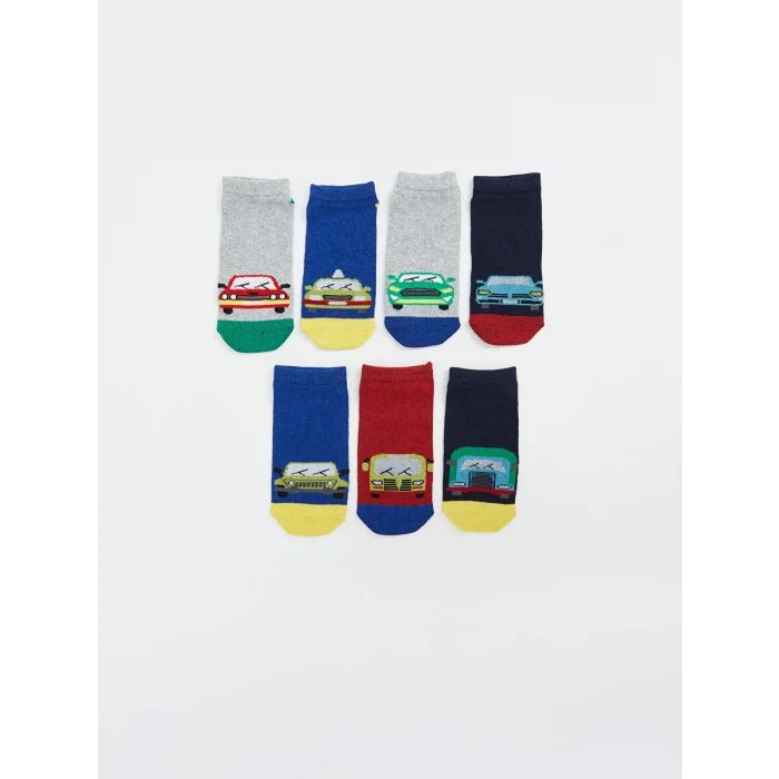 LCW Kids Karışık Desenli Erkek Çocuk Patik Çorap 7li