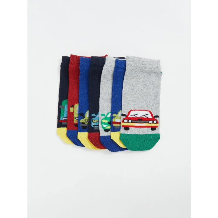 LCW Kids Karışık Desenli Erkek Çocuk Patik Çorap 7li