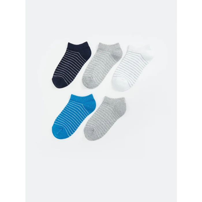 LCW Kids Karışık Çizgili Erkek Çocuk Patik Çorap 5li