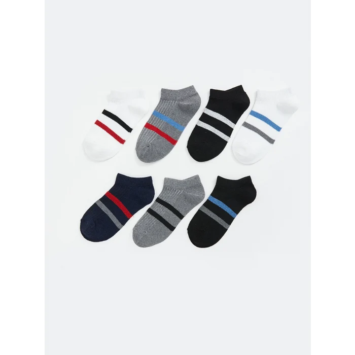 LCW Kids Karışık Çizgili Erkek Çocuk Patik Çorap 7li