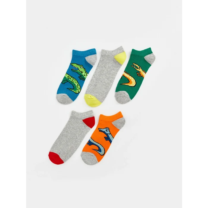 LCW Kids Karışık Desenli Erkek Çocuk Patik Çorap 5li