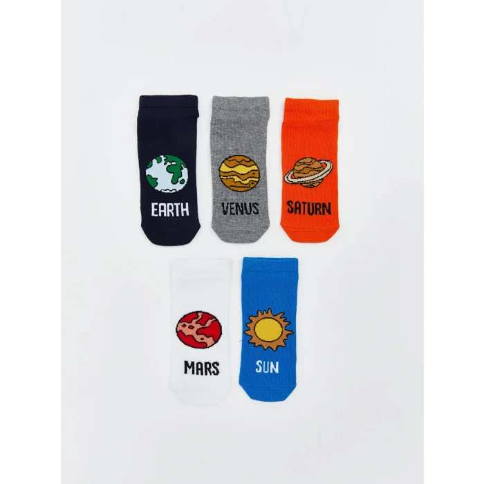 LCW Kids Karışık Desenli Erkek Çocuk Patik Çorap 5li