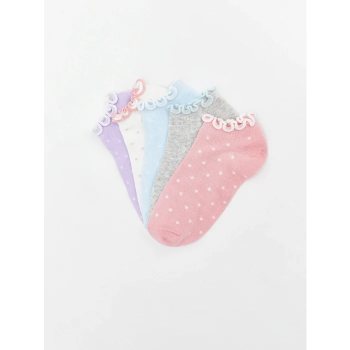 LCW Kids Pembe Kız Çocuk Patik Çorap 5li