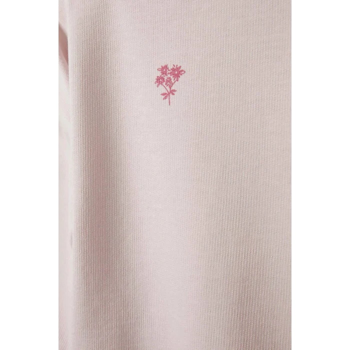 Defacto E8358A5PR306 Mor Kız Bebek Sweatshirt Kumaşı 2li Takım