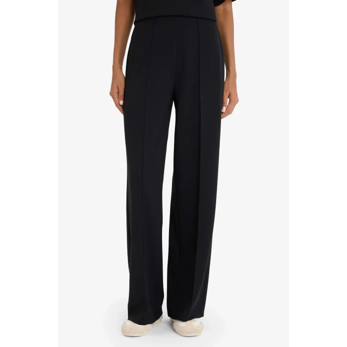 Defacto F1028AXBK81 Siyah Straight Fit Modal Geniş Paça Yumuşak Dokulu Eşofman Altı