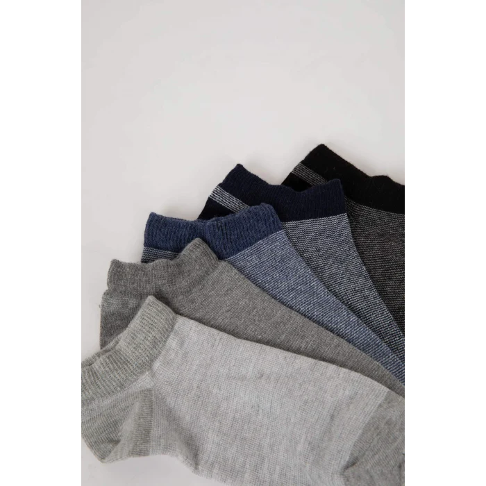 Defacto C6772AXKR1 Çok Renkli Erkek 5li Pamuklu Patik Çorap