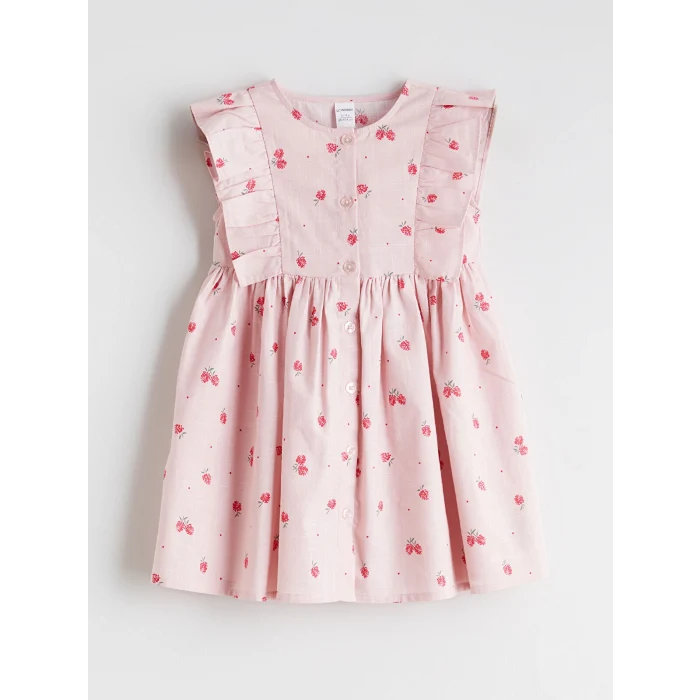 LCW Kids Pembe Çiçekli Kız Çocuk Elbise