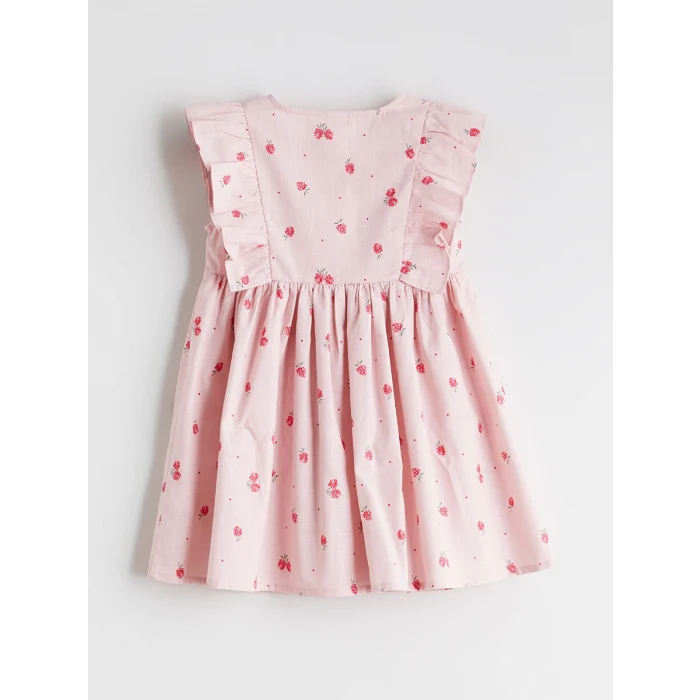 LCW Kids Pembe Çiçekli Kız Çocuk Elbise