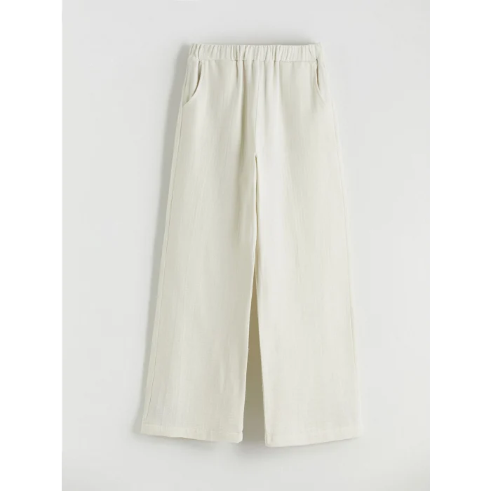 LCW Kids Gri Basic Kız Çocuk Müslin Gömlek ve Pantolon