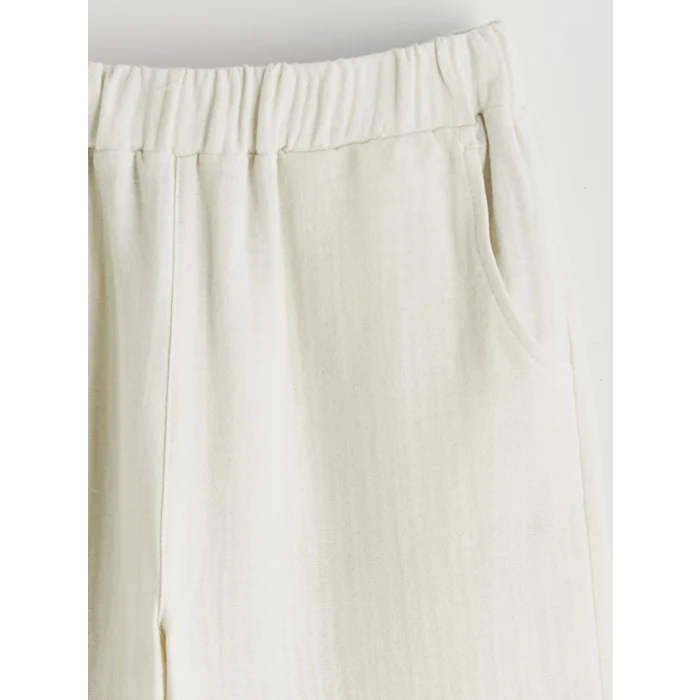 LCW Kids Gri Basic Kız Çocuk Müslin Gömlek ve Pantolon