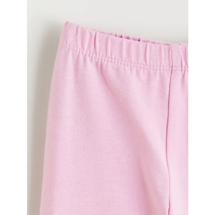 LCW baby Ekru Çiçek Nakışlı Kız Bebek Bluz ve Tayt