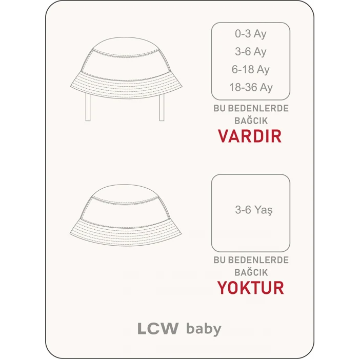 LCW baby Karışık Renk Bloklu Kız Bebek Bucket Şapka
