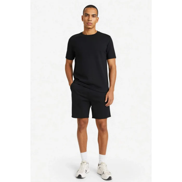 Defacto F8393AXBK27 Siyah Standart Fit Modal Sporcu Kısa Paça Şort