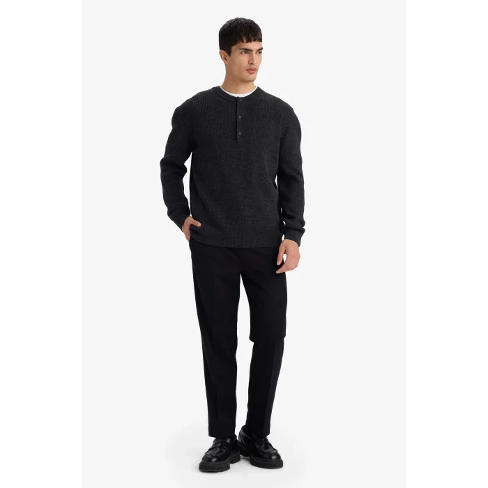 Defacto A9943AXBK27 Siyah Beli Bağcıklı Lastikli Cepli Jogger Fit Her Yöne Esneyen Yumuşak Tuşe Pantolon