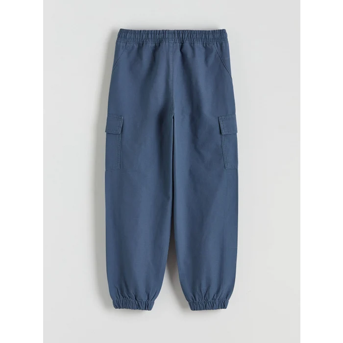 LCW Kids İndigo Beli Lastikli Erkek Çocuk Kargo Pantolon