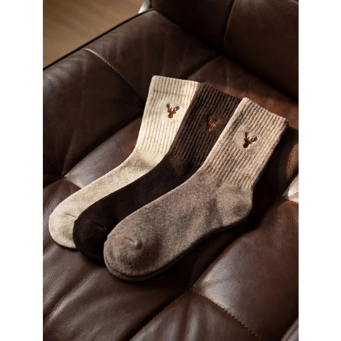 LCW ACCESSORIES Bej Erkek Soket Havlu Çorap 3lü