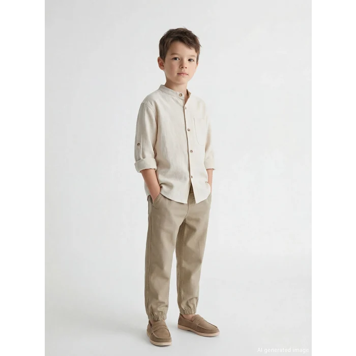 LCW Kids Haki Beli Lastikli Erkek Çocuk Pantolon