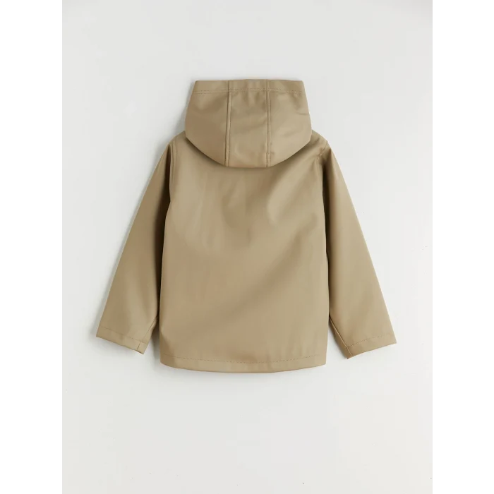 LCW Kids Haki Su İtici Deri Görünümlü Erkek Çocuk Mont