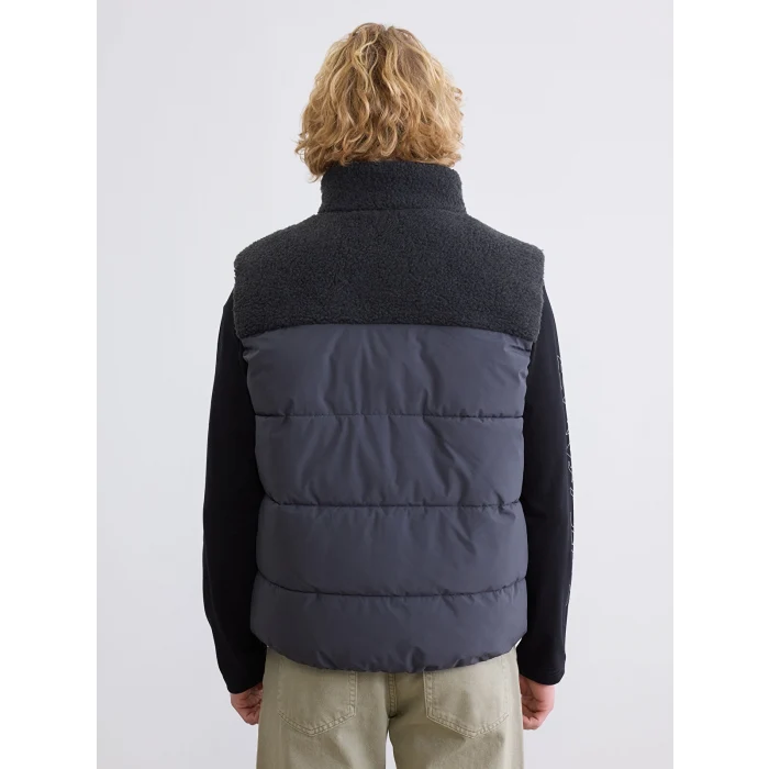 XSIDE Gri Standart Kalıp Dik Yaka Erkek Şişme Yelek