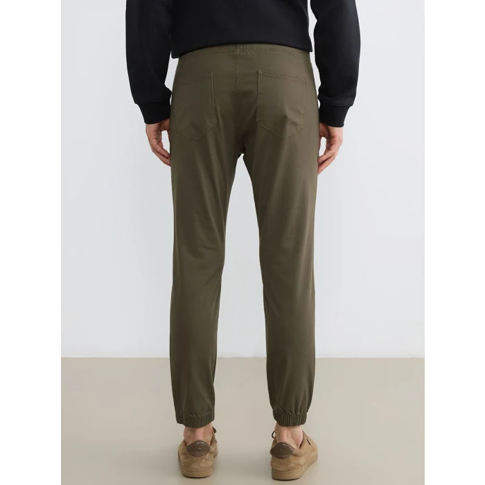 XSIDE Haki Slim Fit Erkek Gabardin Jogger Pantolon