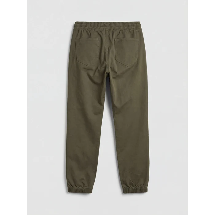 XSIDE Haki Slim Fit Erkek Gabardin Jogger Pantolon