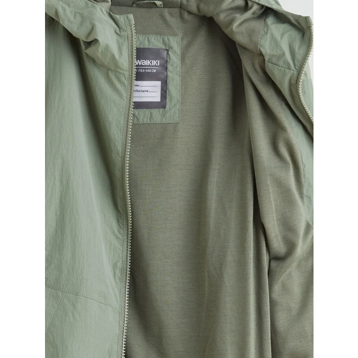 LCW Kids Haki Kapüşonlu Erkek Çocuk Mont