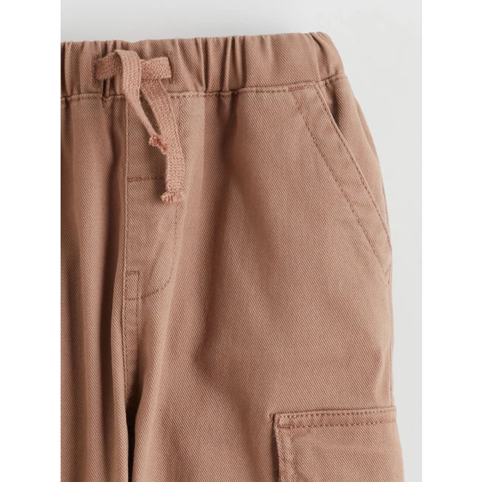 LCW Kids Kahverengi Beli Lastikli Erkek Çocuk Kargo Pantolon