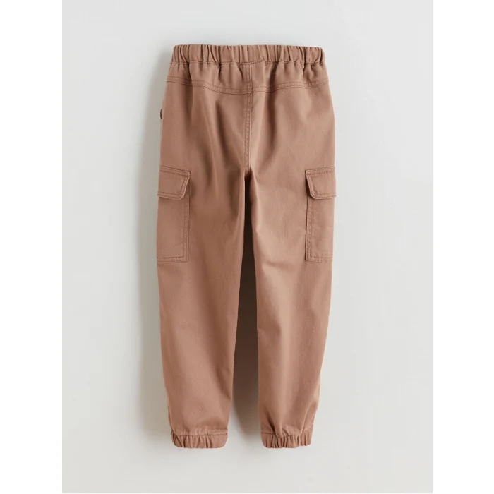 LCW Kids Kahverengi Beli Lastikli Erkek Çocuk Kargo Pantolon