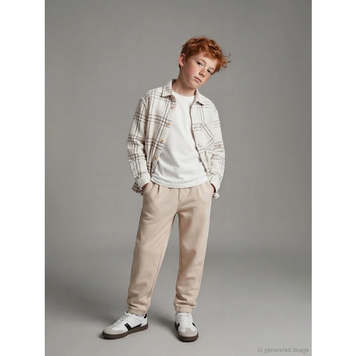 LCW Kids Bej Beli Lastikli Erkek Çocuk Pantolon