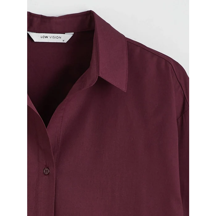 LCW Vision Mürdüm Poplin Kadın Gömlek