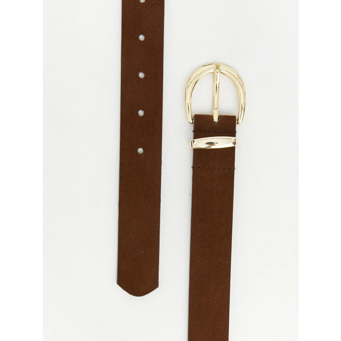 LCW ACCESSORIES Kahverengi Süet Görüünmlü Kadın Kemer