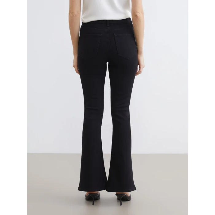LCW Jeans Siyah Flare Kadın Jean Pantolon