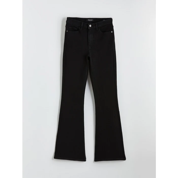 LCW Jeans Siyah Flare Kadın Jean Pantolon