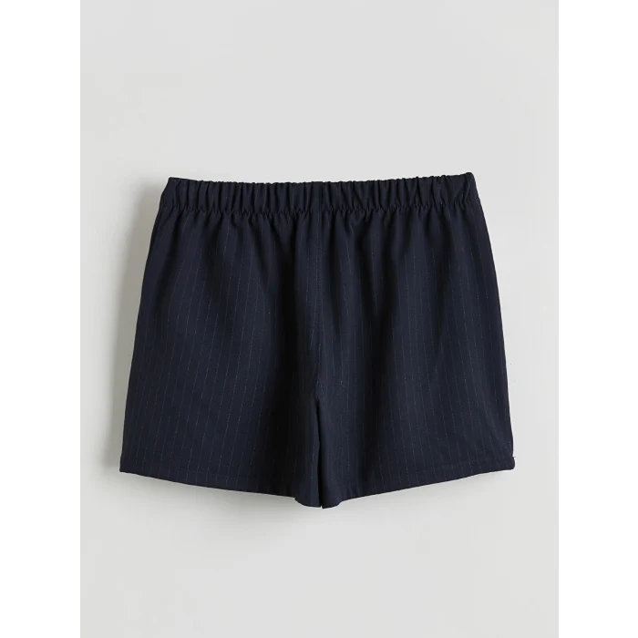 LCW Kids Lacivert Fiyonk Detaylı Kız Çocuk Şort Etek