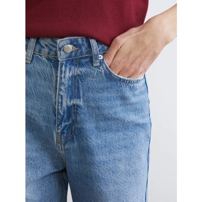 LCW Jeans İndigo Straight Fit Kadın Jean Pantolon