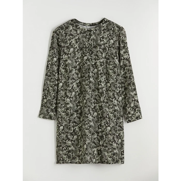 LCW Grace Yeşil Hakim Yaka Desenli Kadın Tunik