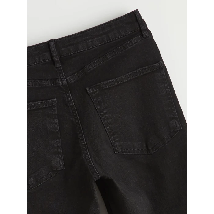 XSIDE Siyah Crop Flare Kadın Jean Pantolon