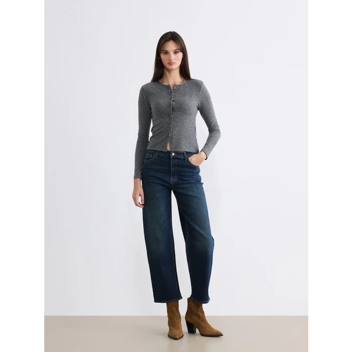 LCW Jeans İndigo Boyfriend Kadın Jean Pantolon