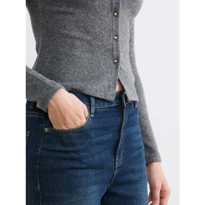 LCW Jeans İndigo Boyfriend Kadın Jean Pantolon