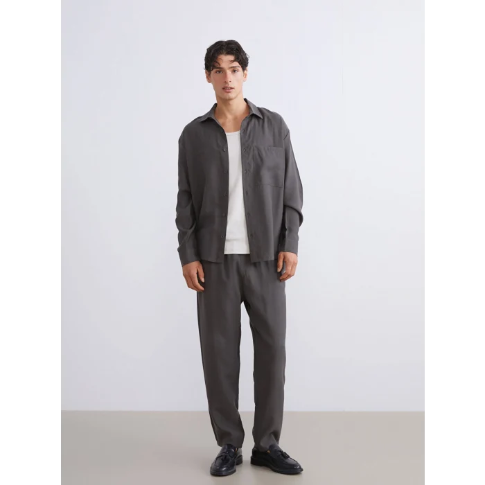 XSIDE Antrasit Regular Fit Uzun Kollu Erkek Gömlek