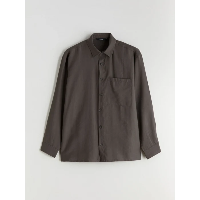 XSIDE Antrasit Regular Fit Uzun Kollu Erkek Gömlek