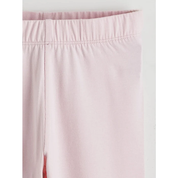 LCW Kids Pembe Beli Lastikli Kız Çocuk Tayt