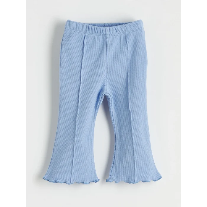 LCW baby Ekru Fiyonk Yaka Detaylı Çizgili Kız Bebek Bluz ve Tayt