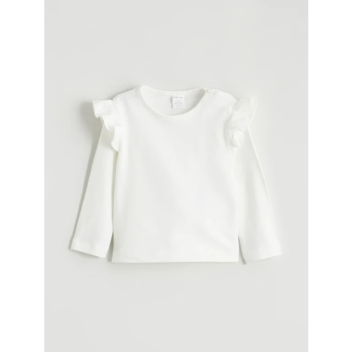 LCW baby Mavi Kız Bebek Jean Elbise ve Bluz 2li